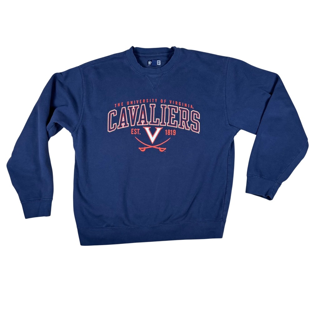 Gear For Sports UVA University of Virginia Cavaliers Sweatshirt Navy Blue Mens L